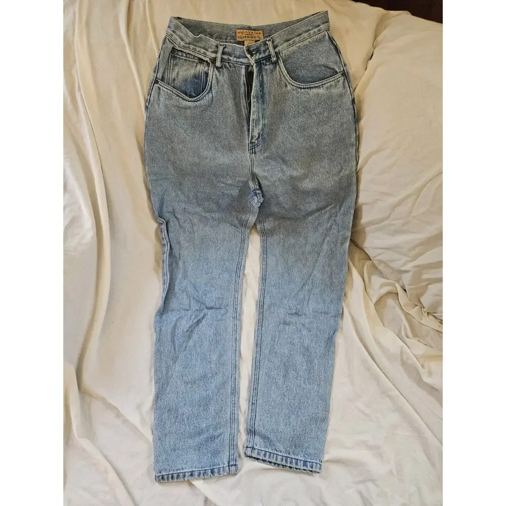 VTG 90s Telluride Clothing Co Carpenter Jeans Women 10 Medium Wash Baggy Wid - Picture 2 of 7